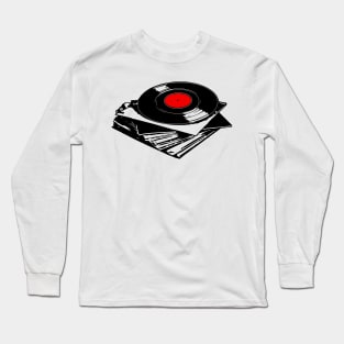 Vinyl LP Stack Long Sleeve T-Shirt